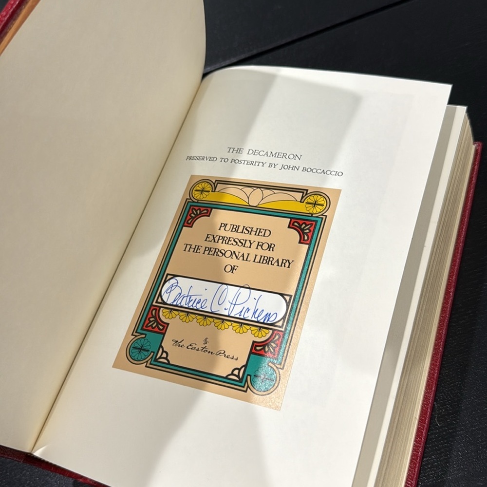 The Decameron by Giovanni Boccaccio Vintage Leather Bound Book - Picture 8 of 12